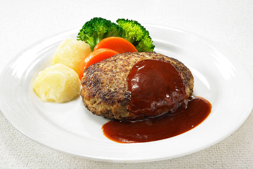大豆のお肉のヘルシーハンバーグ| レシピ | マルコメ