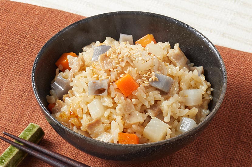 豚と根菜の炊き込みご飯 レシピ マルコメ