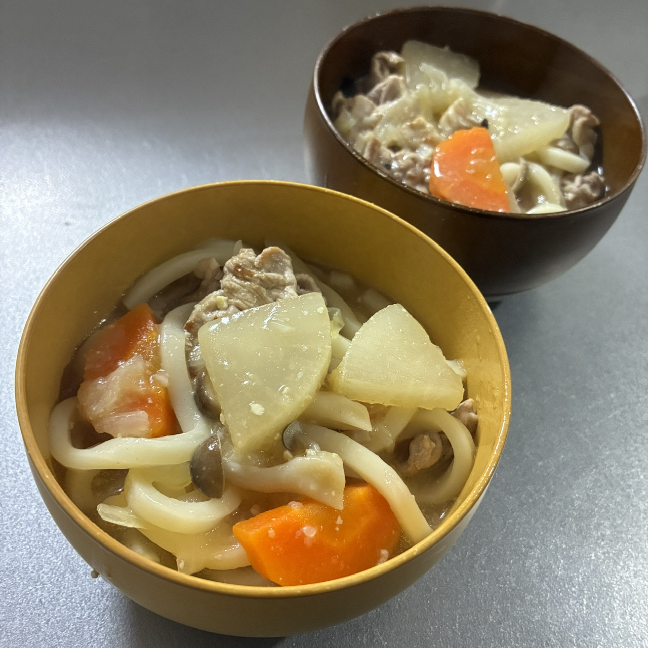 豚汁にうどん
