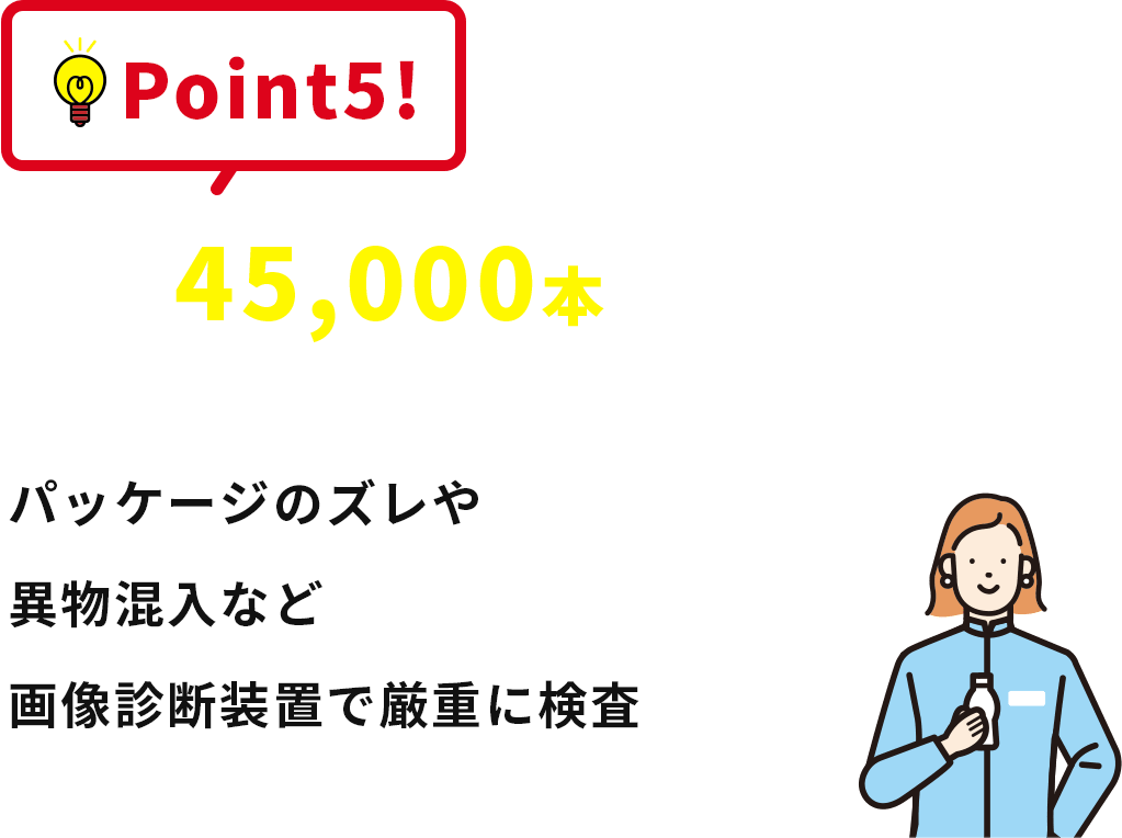 Point5!1日約45,000本の液みそを製造！パッケージのズレや異物混入など画像診断装置で厳重に検査