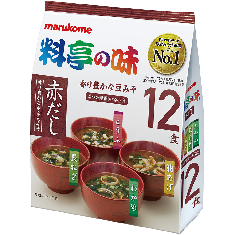 料亭の味みそ汁 赤だし 12食｜マルコメ