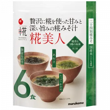 プラス糀 生みそ汁 糀美人 3種の海藻