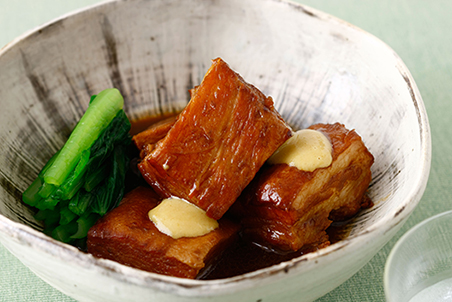 豚肉のとろとろ焼酎味噌角煮 からし添え