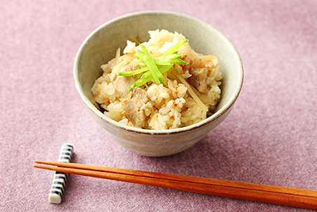 鶏ごぼうのみそ炊き込みごはん