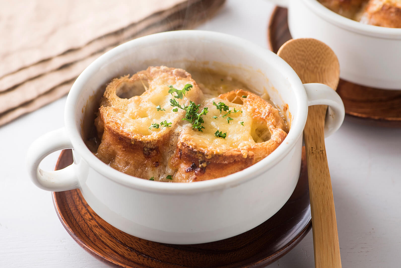 糀甘酒のオニオングラタンスープ レシピ マルコメ