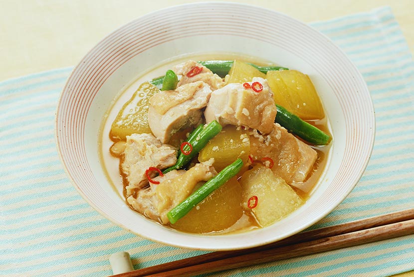 鶏肉と冬瓜のしょうゆ糀煮