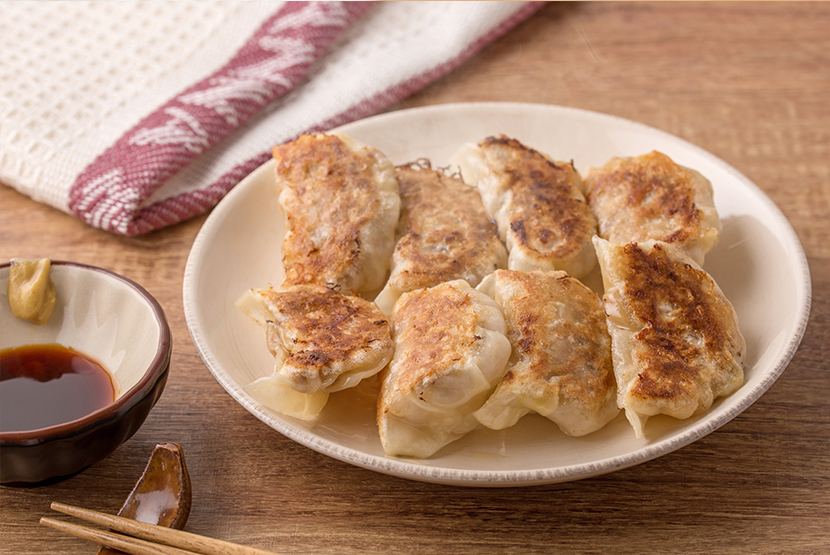 白菜漬けと大豆のお肉の餃子