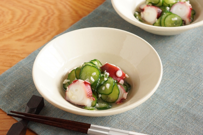 糀甘酒ときゅうりとタコの酢の物