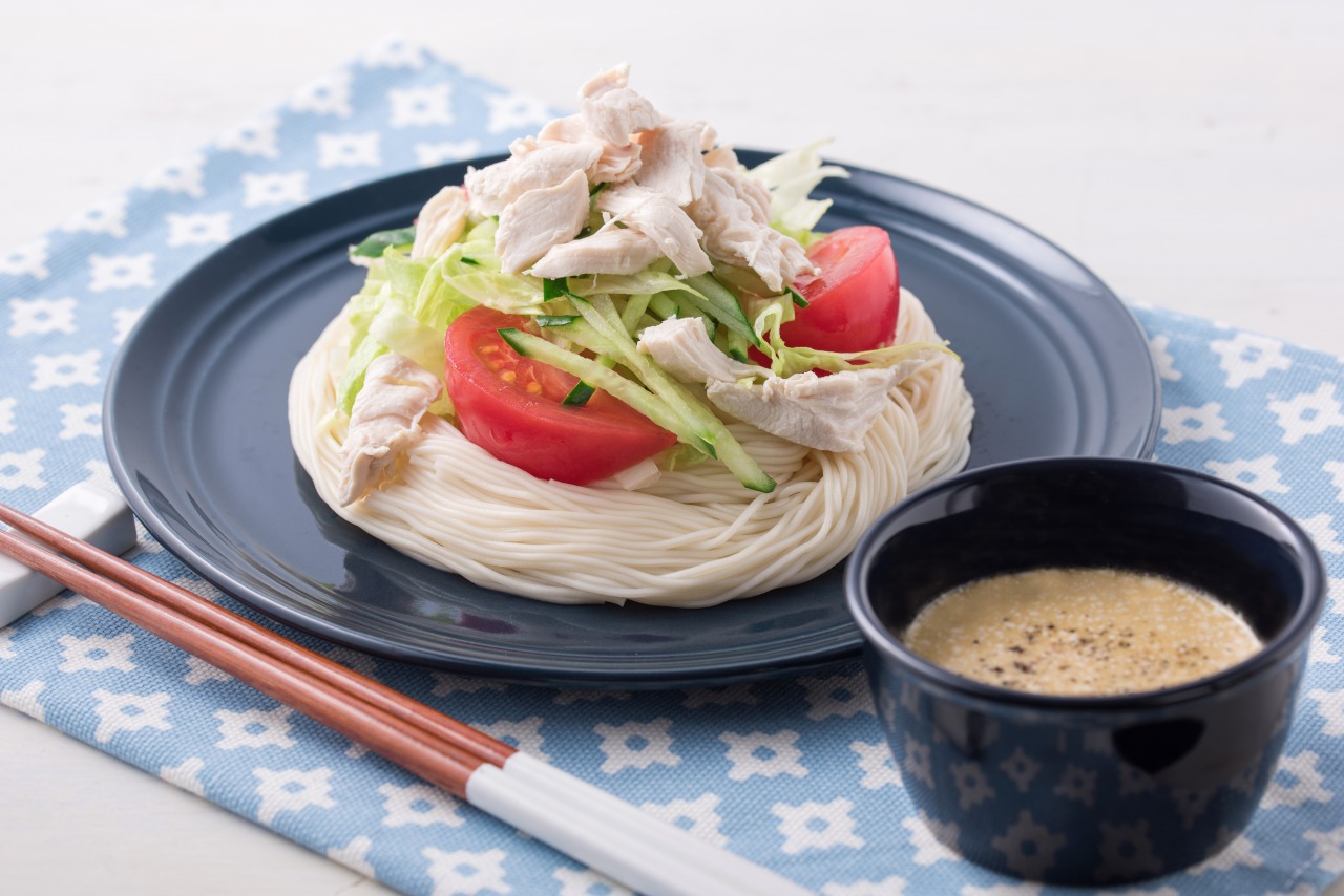 みそマヨサラダつけそうめん