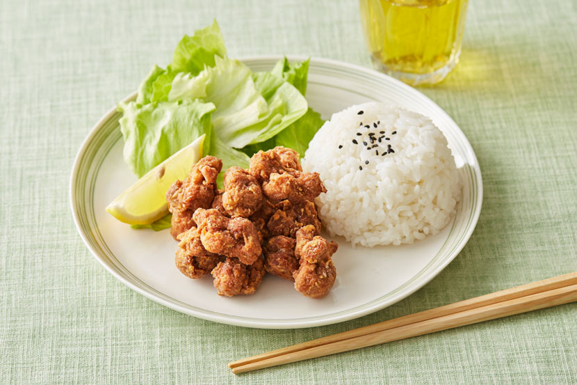 大豆のお肉でヘルシーから揚げプレート