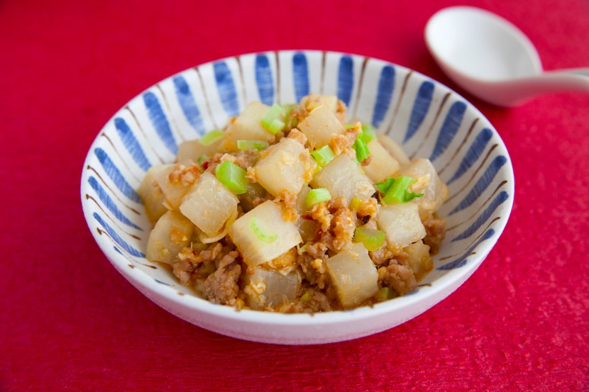 レンジで麻婆大根