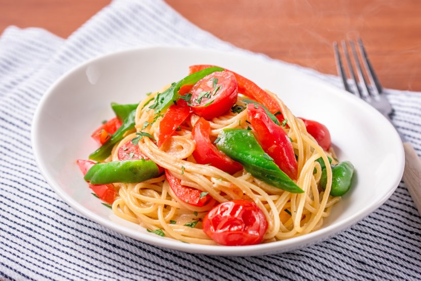 粒みそで簡単 夏野菜のペペロンチーノ レシピ マルコメ