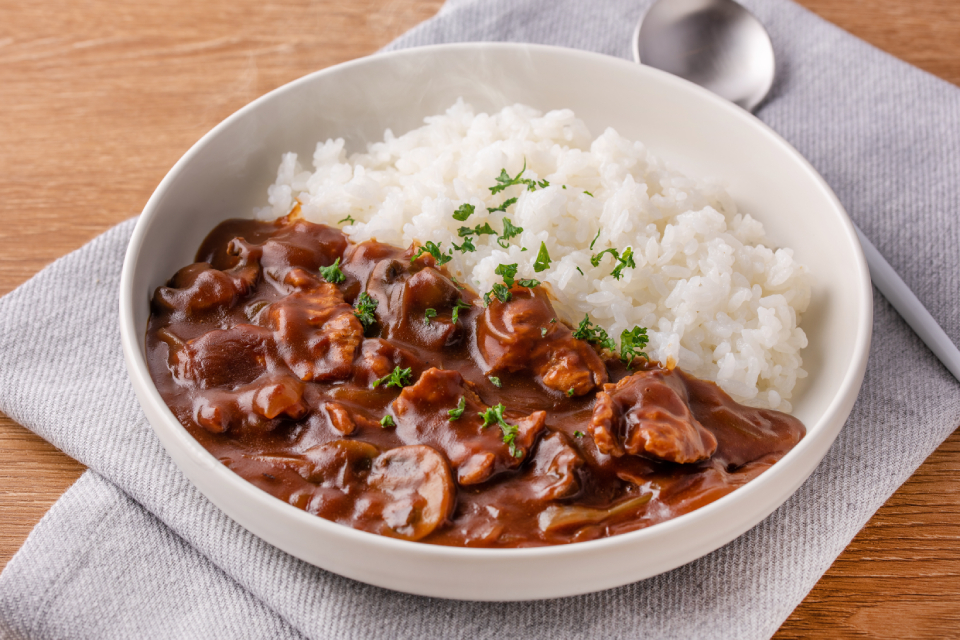 大豆のお肉でハヤシライス