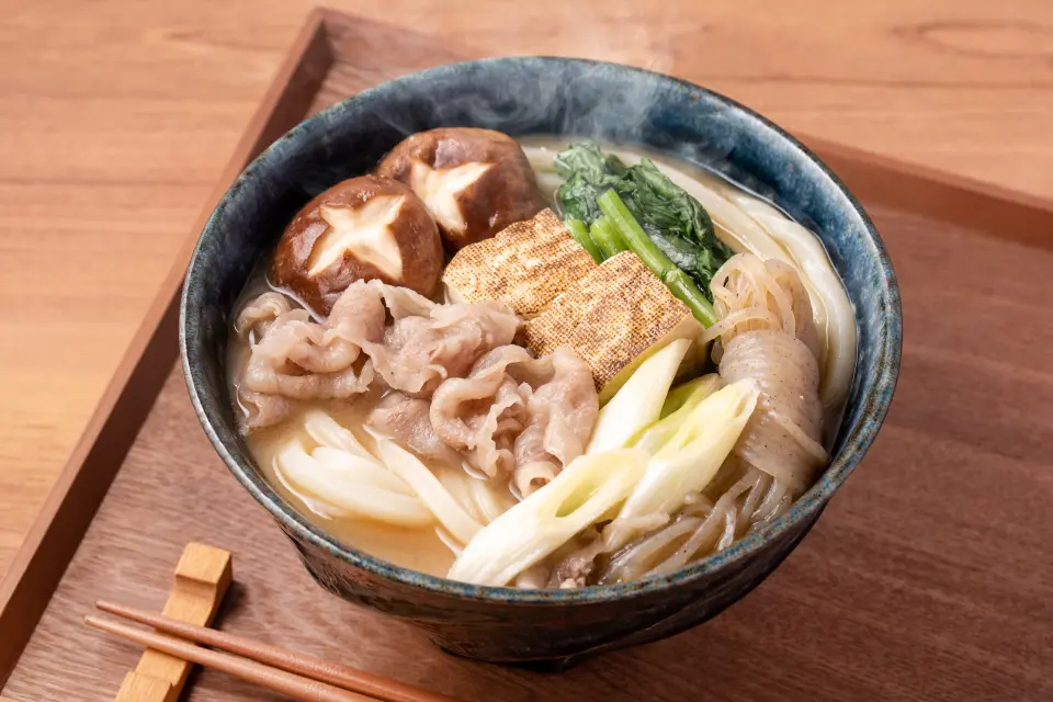 糀甘酒の牛すき煮うどん