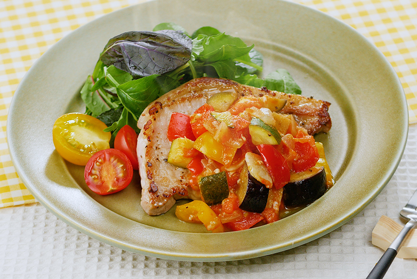 タラのレモンとパセリの皮と夏野菜添えのレシピ