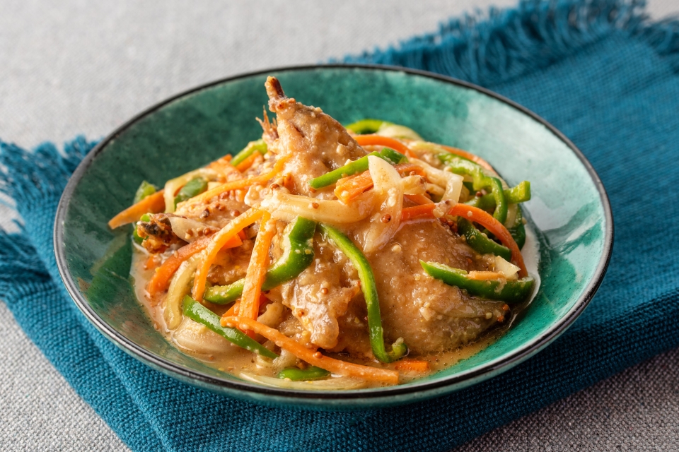 鯵のスパイス南蛮漬け