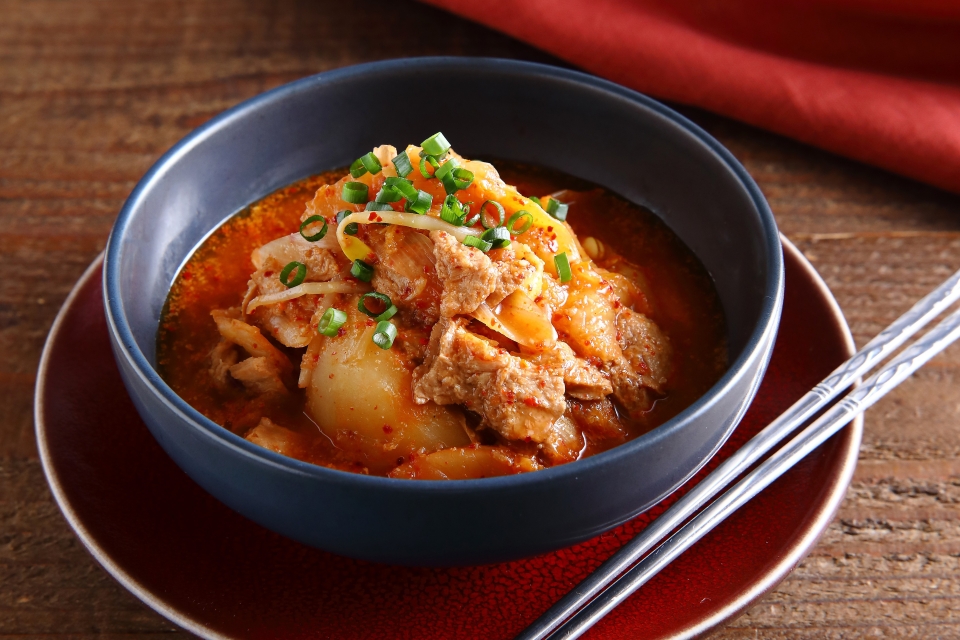 大豆のお肉でカムジャタン