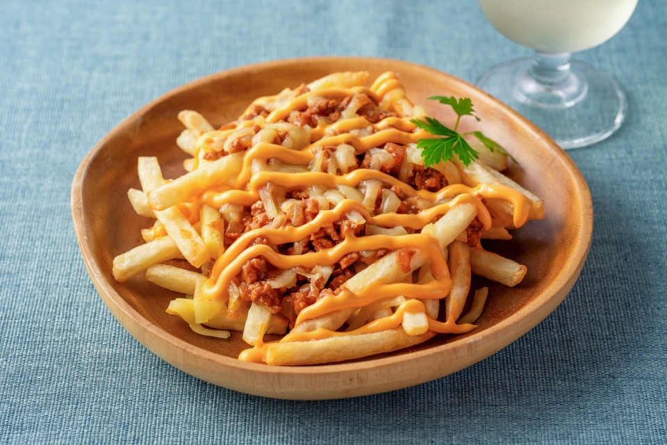 Loaded Fries with Soymeat