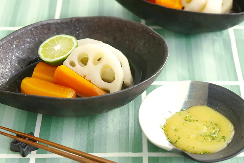 にんじん、れんこんのあっさり煮