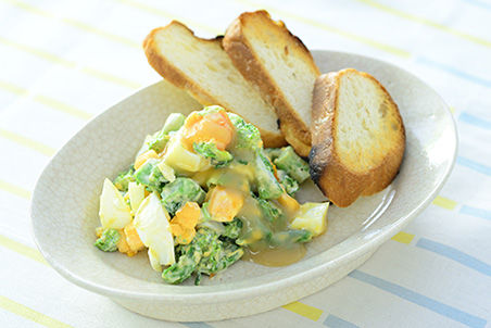 菜の花とゆで卵の酢みそマヨネーズ和え レシピ マルコメ