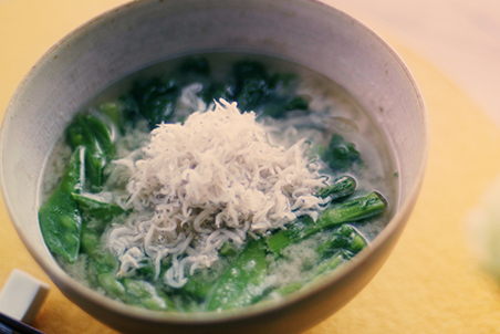 しらすと菜の花のみそ汁 レシピ マルコメ