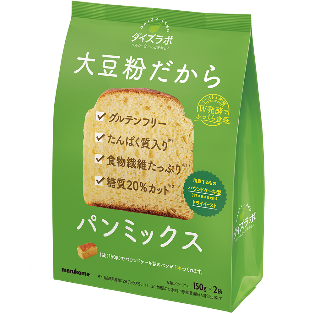 ダイズラボ 大豆粉のパンミックス｜マルコメ