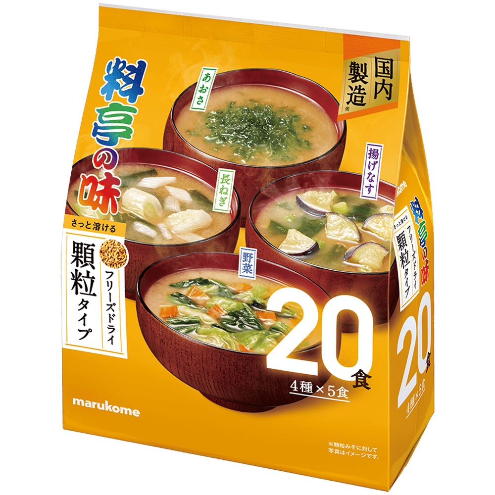 大容量 フリーズドライ顆粒みそ汁 料亭の味アソート｜マルコメ