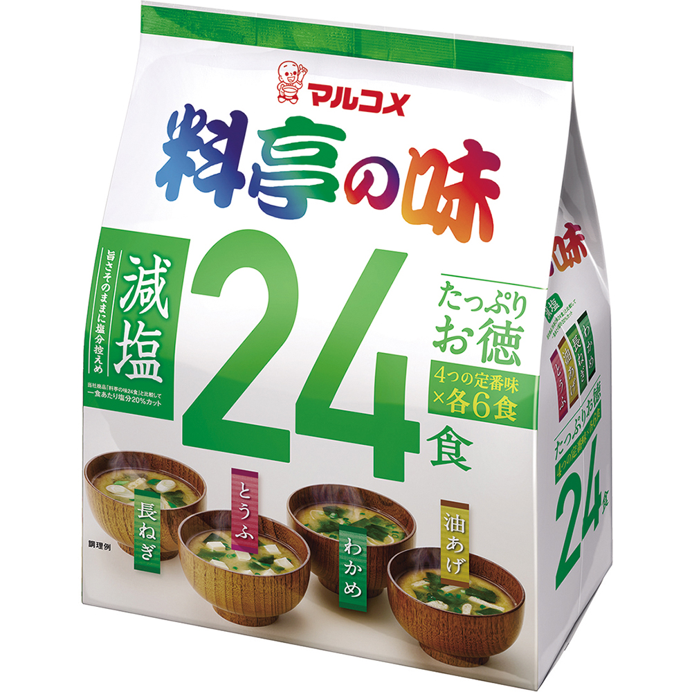Ryotei No Aji Miso Soup Assorted Mild Salt 24 Serving