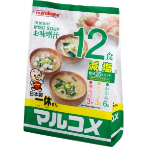 Soupe miso instantanée à teneur réduite en sel Ikkyu-San (12 portions)