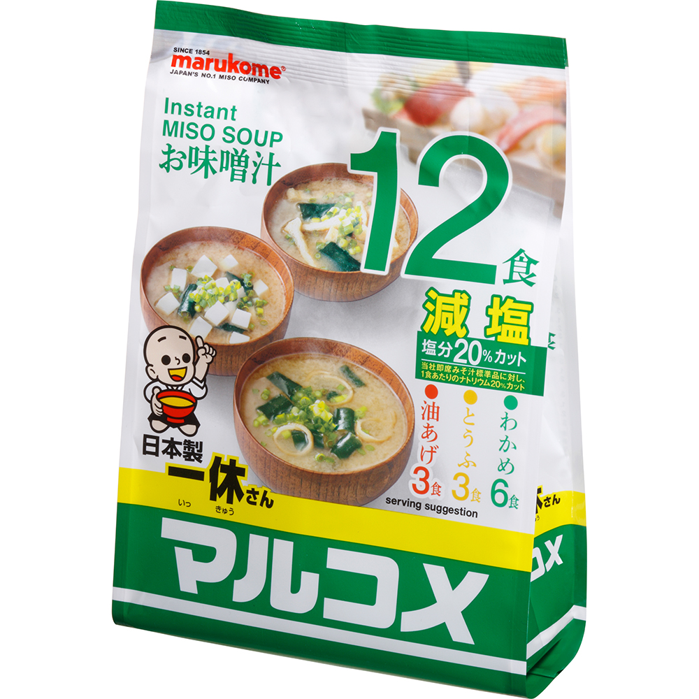 Ikkyu-San Miso Soup Mild Salt 12 Serving