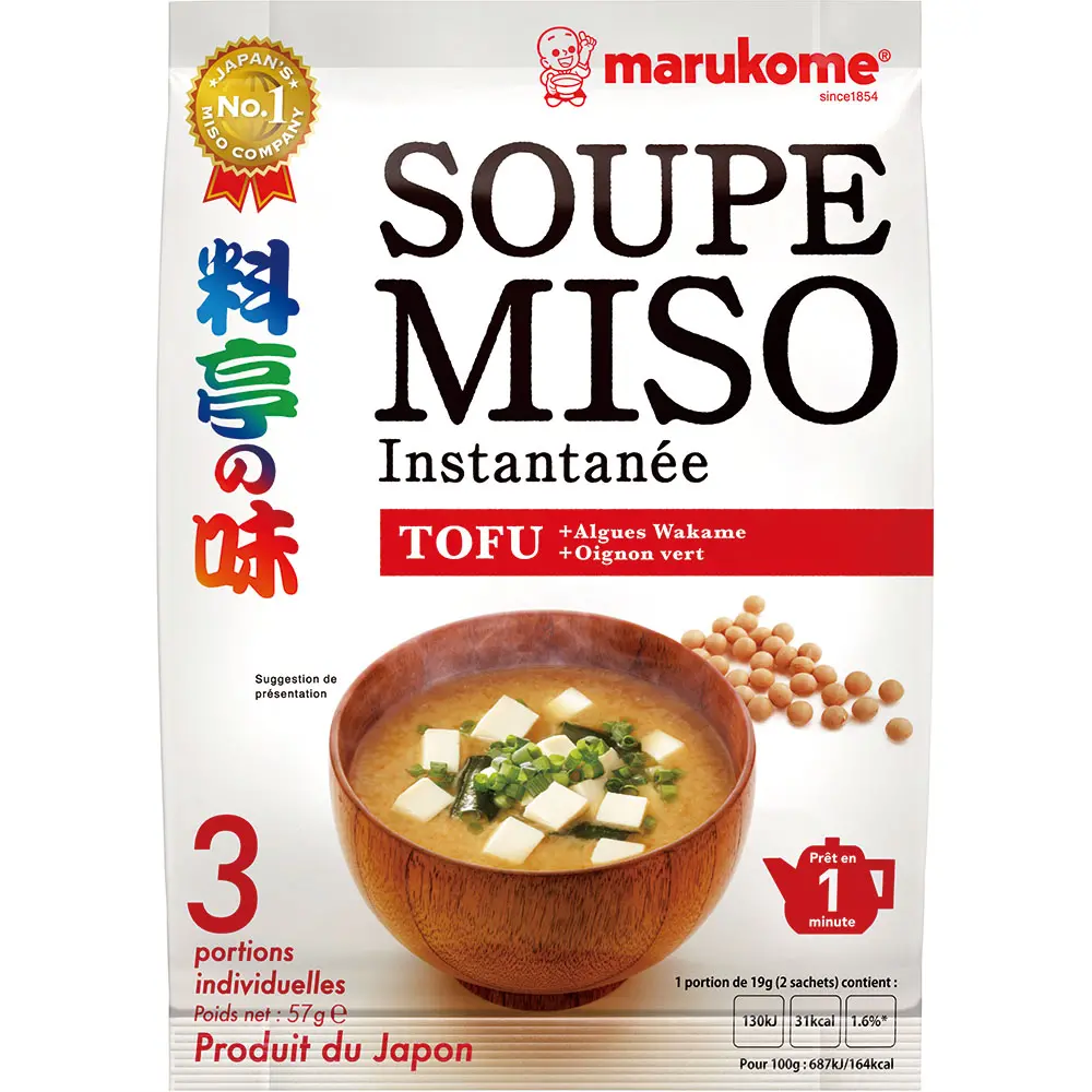 Soupe miso au tofu Ryotei no Aji version française (3 portions)