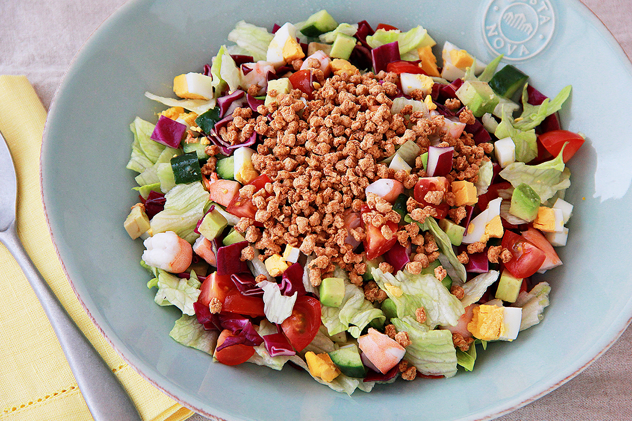 Soy Meat Chopped Salad