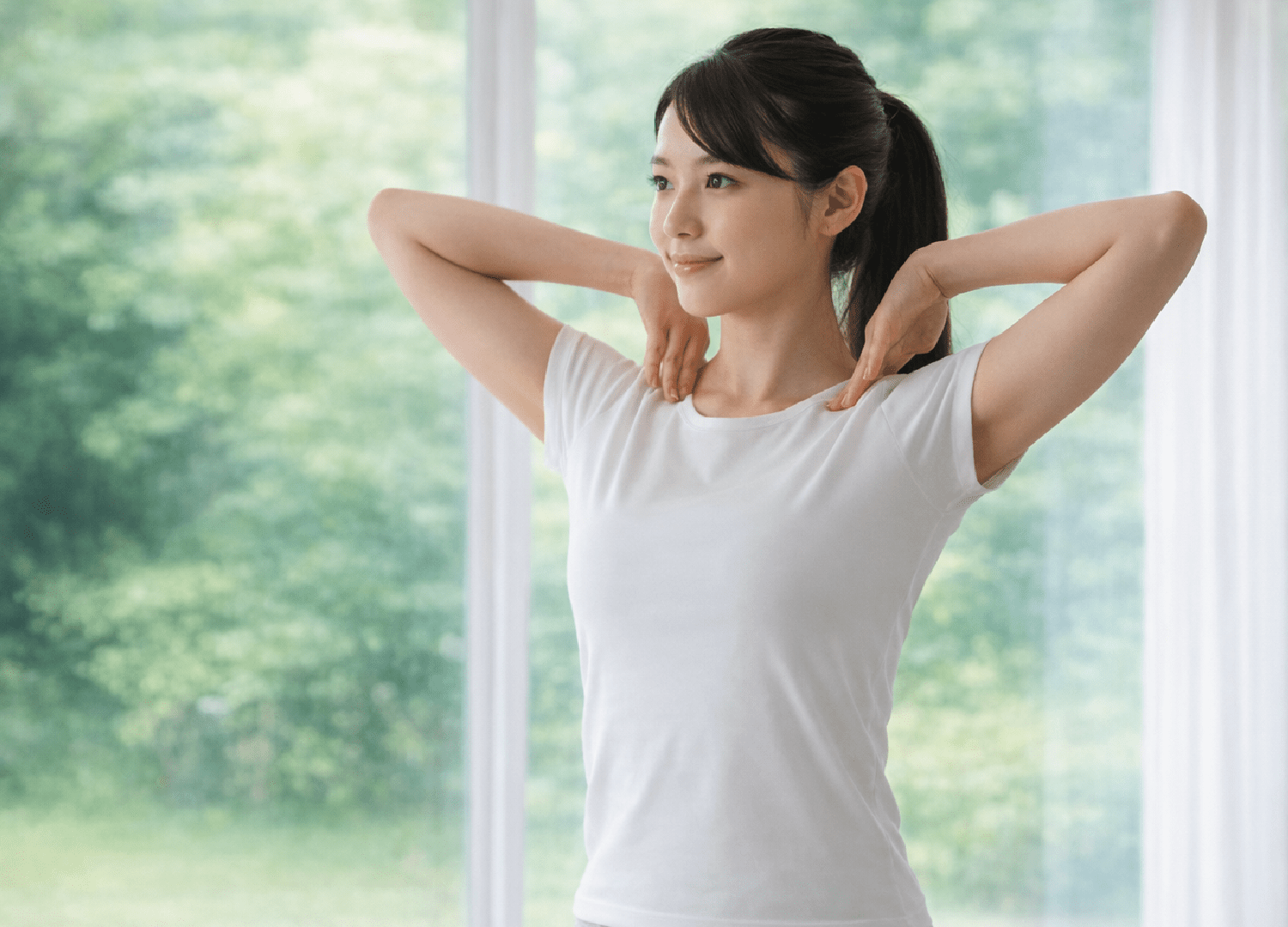 顔＆口の運動と肩を回して1日をスタート！