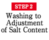 STEP2 Washing to Adjustment of Salt Content