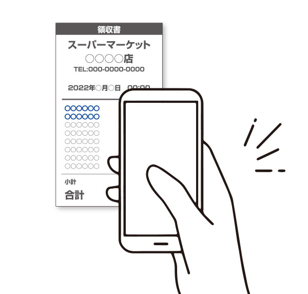 レシートや明細書を撮影