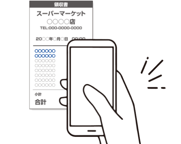 レシートや明細書を撮影