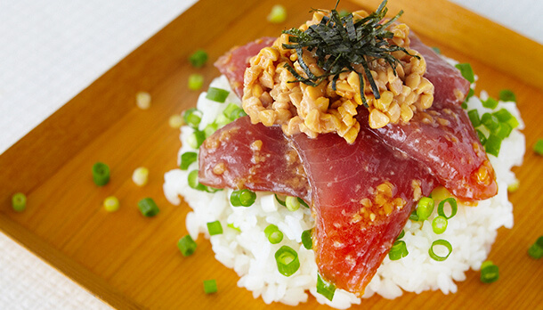 納豆まぐろ漬け丼