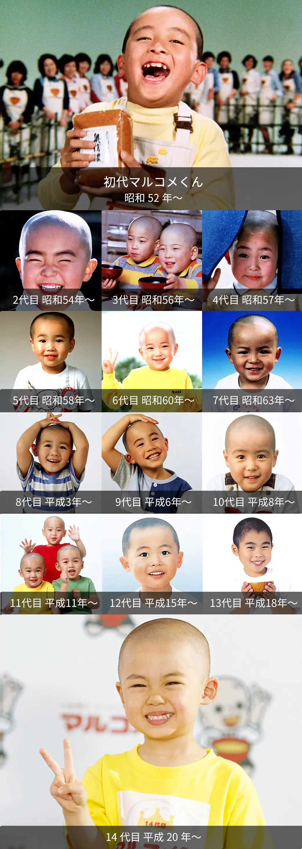 歴代のマルコメ君