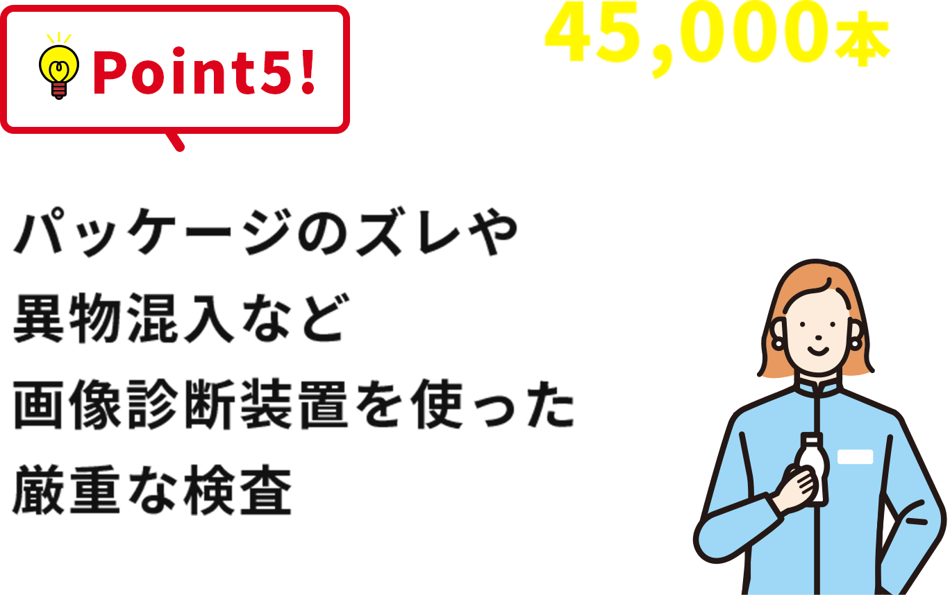 Point5!1日約45,000本の液みそ製造が可能!パッケージのズレや異物混入など画像診断装置を使った厳重な検査