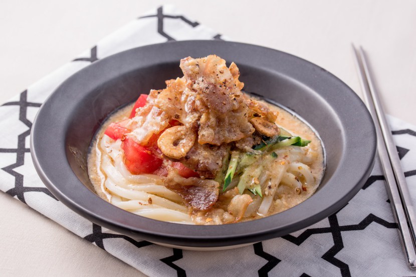 豚バラのスタミナマーラーうどん