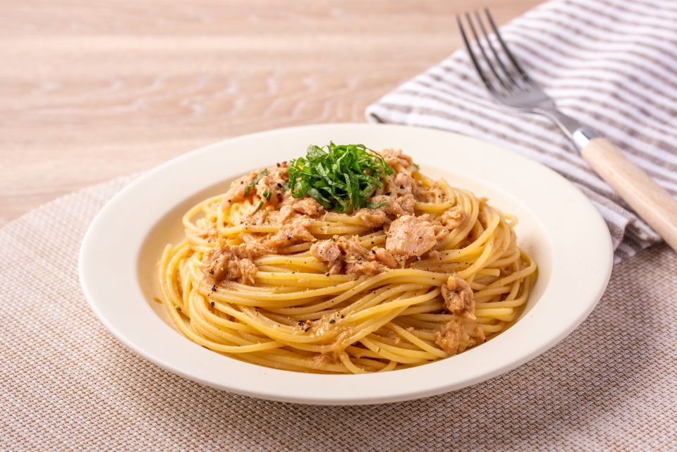 ツナの冷製パスタサラダ~冷や汁風~