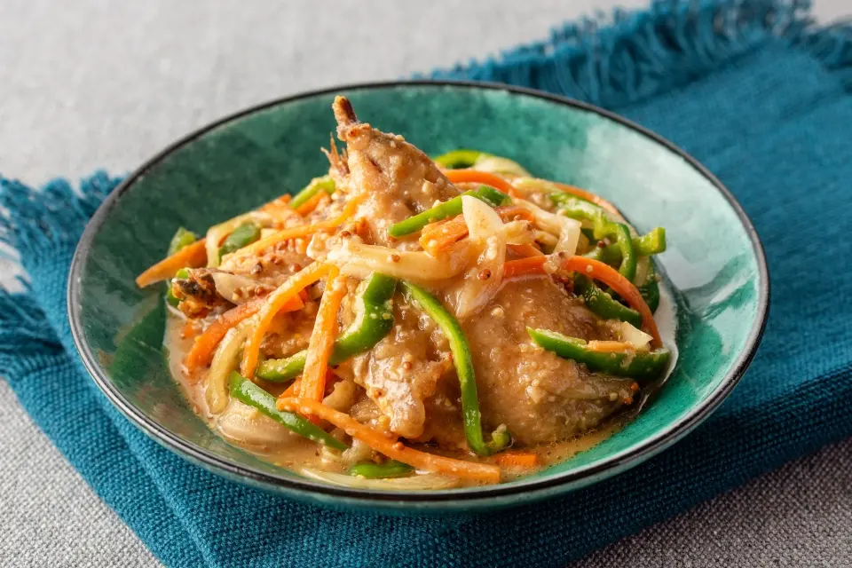 鯵のスパイス南蛮漬け